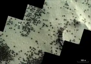 Ces « araignées » géantes de 1 km de long sur Mars : ces mystères enfin dévoilés par l’ESA