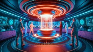 Illustration de la fusion nucléaire et son potentiel énergétique (création par IA, illustration non réaliste). Crédit : Ideogram.