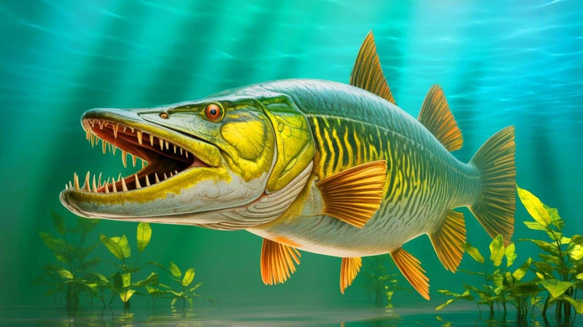 Découverte paléontologique majeure : un chasseur préhistorique aux mâchoires ultimes dominait les mers il y a 225 millions d’années Illustration de Saurichthys justicias, un poisson prédateur du Trias avec des mâchoires allongées. Image réalisée par IA.
