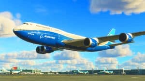 « Même Airbus n’en revient pas » : ce Boeing de 76 mètres devient l’avion le plus grand du monde et écrase tous les recordsrds de l’aviation Illustration de l'avion Boeing 747-8, le plus long avion de ligne au monde. Image réalisée par IA.
