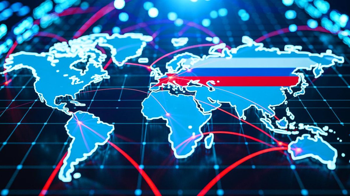 Illustration de la réévaluation par les États-Unis de la menace cybernétique russe. Image réalisée par IA.
