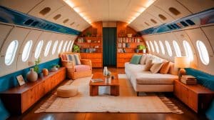 Aux États-Unis, cet homme vit depuis 19 ans dans un Boeing 727 installé dans son jardin, une folie architecturale qui fascine le monde entier Illustration de Bruce Campbell vivant dans un Boeing 727 transformé en habitation. Image réalisée par IA.