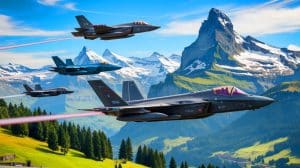 Coup de tonnerre géopolitique : les Suisses abandonnent les F-35 américains pour une alliance aéronautique européenne en pleine ascension et défi stratégique majeur Illustration de la réorientation stratégique de la Suisse vers des partenariats militaires européens. Image réalisée par IA.