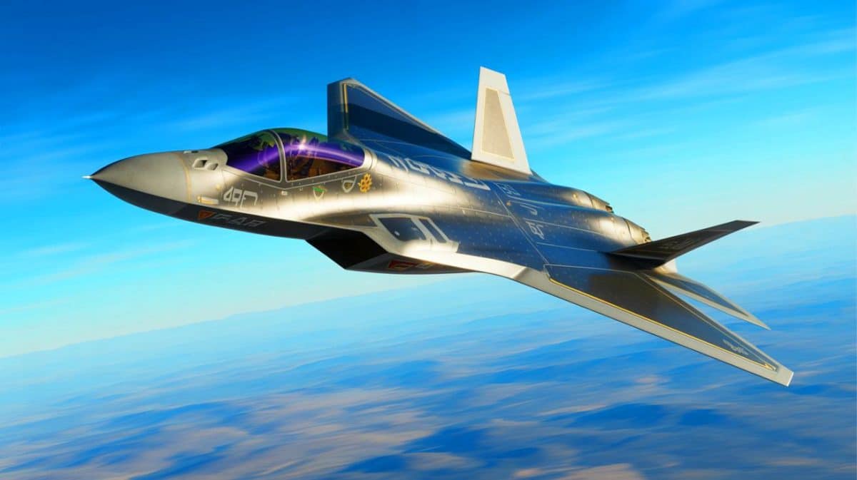 « La menace du F-47 quasi invisible affole Moscou » : l’avion piloté par l’IA qui tourmente Vladimir Poutine et inquiète tout le Kremlin Illustration de l'avion furtif F-47 en vol, intégrant des technologies d'intelligence artificielle. Image réalisée par IA.