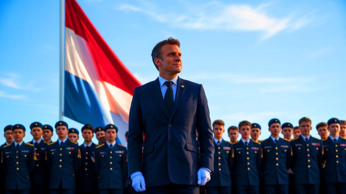 Illustration de la révision du service national universel et du renforcement de la réserve militaire, créée par intelligence artificielle.