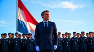 Service militaire : Macron annonce un cadre renouvelé dès la rentrée pour transformer l’engagement des jeunes Illustration de la révision du service national universel et du renforcement de la réserve militaire, créée par intelligence artificielle.