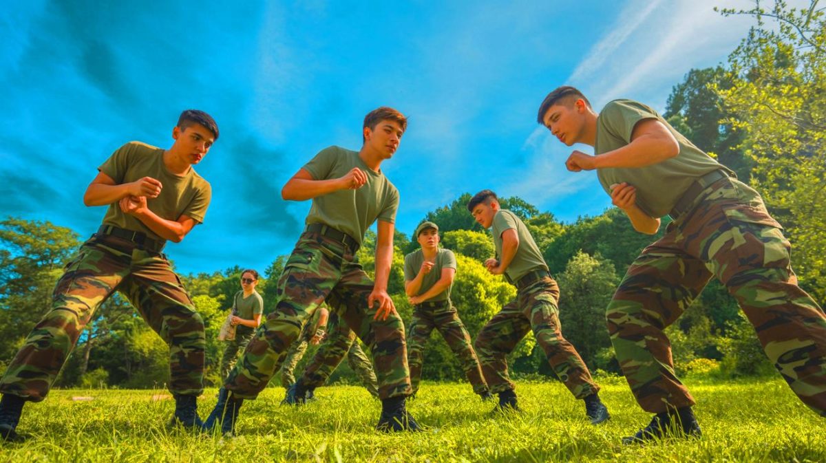Illustration de l'instauration envisagée d'un service militaire volontaire en France pour renforcer la défense nationale.