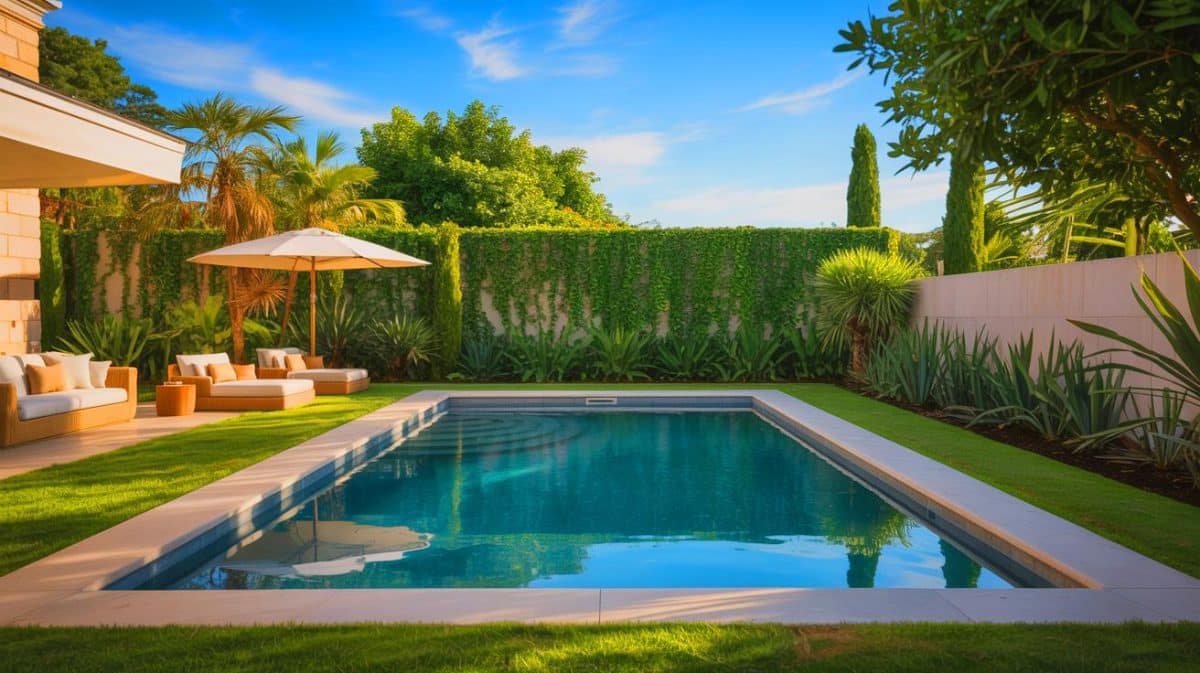 Piscines sous surveillance : ces infractions méconnues peuvent vous valoir jusqu’à 45 000 euros d’amende dès cet été Illustration de l'impact des réglementations et amendes liées à la possession d'une piscine privative, générée par intelligence artificielle.