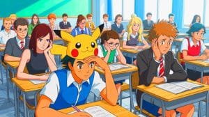 Illustration de l'erreur d'un élève confondant un concept philosophique avec un Pokémon, générée par intelligence artificielle.