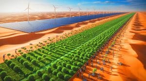 « J’ai vu le désert reverdir » : en 40 ans, 600 000 Chinois bâtissent une ceinture verte de 3 050 km qui écrase le Taklamakan Illustration de la transformation du désert de Taklamakan en une ceinture verte par la Chine.