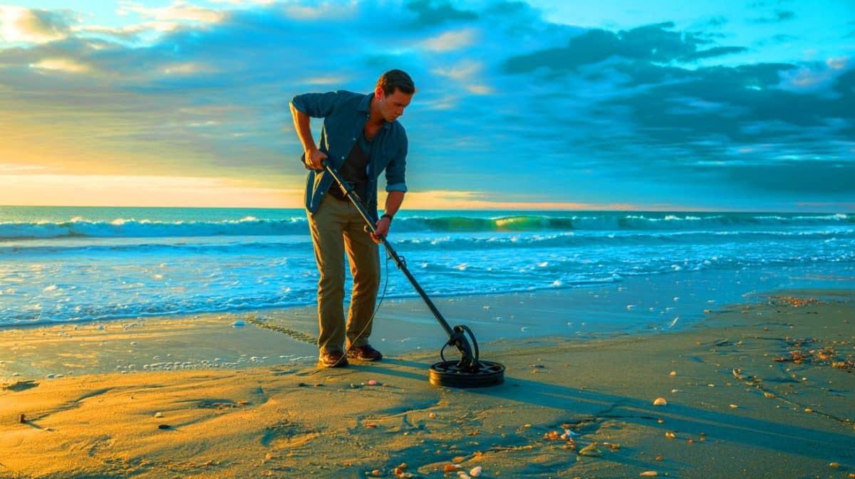 « Il veut changer des vies » : Nicolas, détectoriste sur la plage, traque les propriétaires de précieuses alliances perdues Illustration de Nicolas Bertin avec son détecteur de métaux sur la plage de Wimereux à la recherche des propriétaires des alliances perdues.