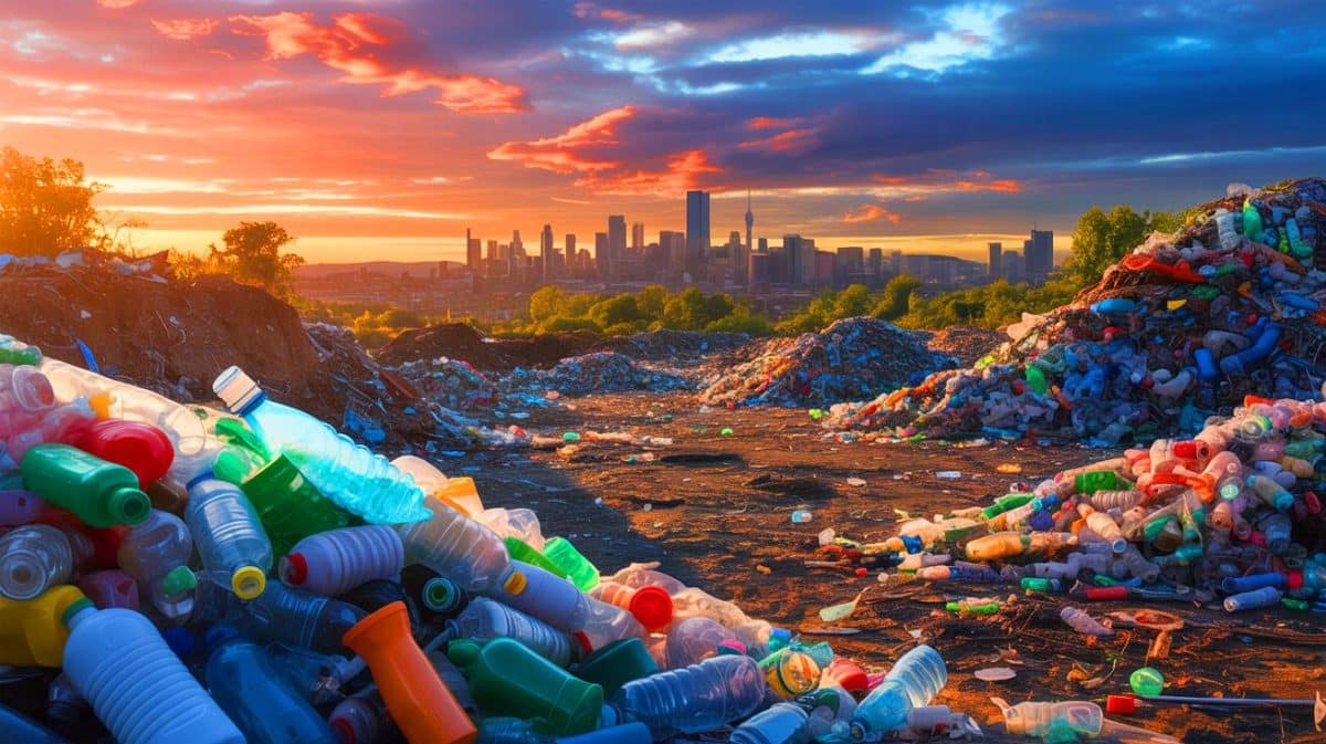 « La montagne de plastique mondiale atteindrait 2 400 mètres de haut en un an » : ce volume ahurissant fait trembler la planète et scandalise les défenseurs de l’environnement Illustration de la crise mondiale de la pollution plastique et de ses impacts sur la santé publique.