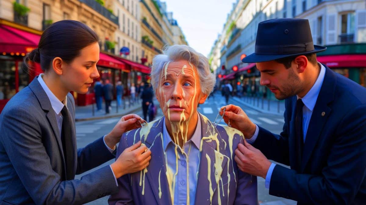 « Les retraités, cible idéale » : l’arnaque qui dévalise les seniors en plein jour et inquiète la France entière Illustration de l'utilisation de la mayonnaise par un gang pour voler des seniors en France.