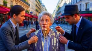 Illustration de l'utilisation de la mayonnaise par un gang pour voler des seniors en France.