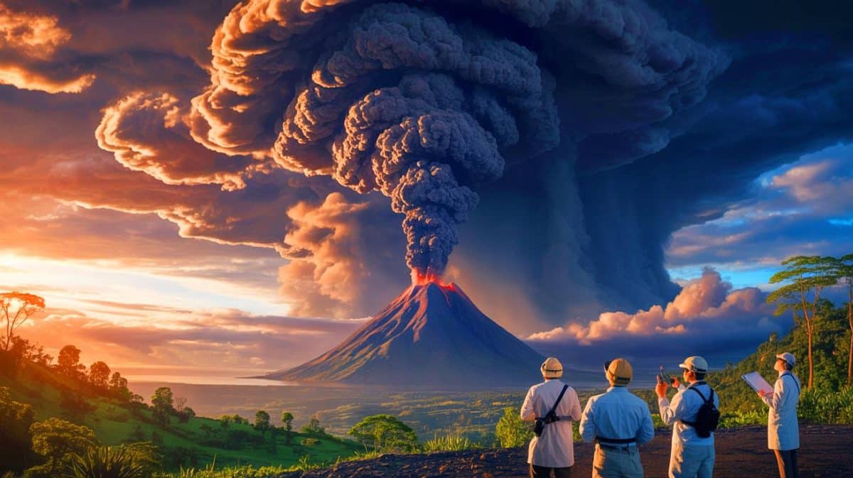 Selon les experts, « cette éruption dévastatrice » menace de bouleverser l’équilibre mondial dans les années à venir Illustration de l'impact potentiel d'une super éruption volcanique sur le climat mondial.