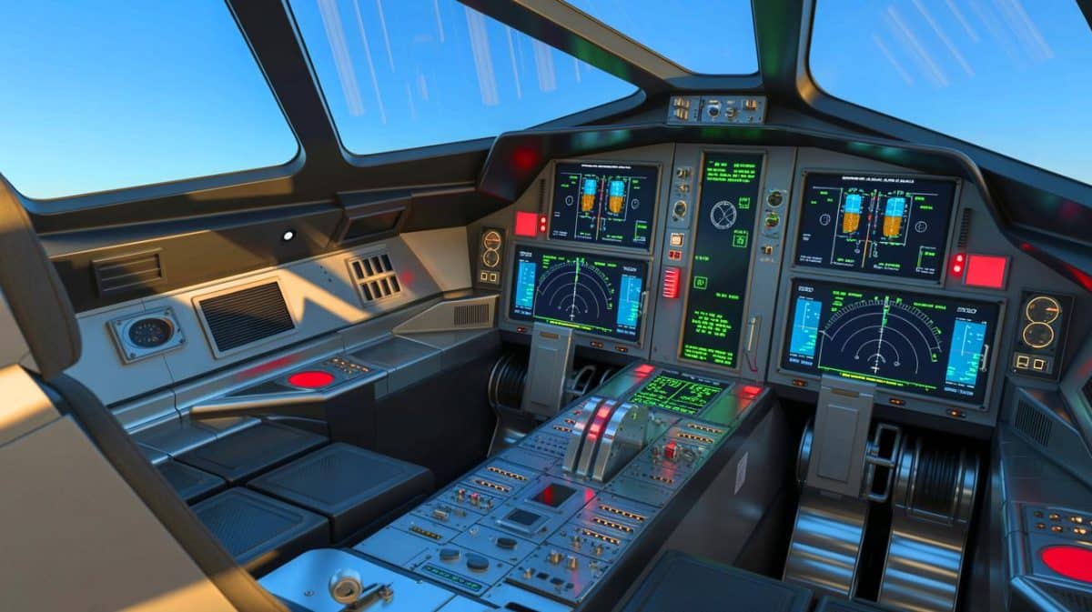 Illustration de la collaboration technologique entre Airbus, Oxford Ionics et Quanscient dans l'aéronautique.
