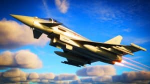 « Le Typhoon passe à l’offensive » : l’avion européen bientôt armé de roquettes APKWS contre les drones russes Illustration de l'intégration des roquettes APKWS sur les avions Typhoon pour renforcer la défense aérienne européenne.