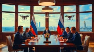 « Drones russes en Pologne » : ce qu’on sait sur l’incursion qui a secoué l’Europe vendredi Illustration de l'incursion de drones en Pologne et ses répercussions diplomatiques.