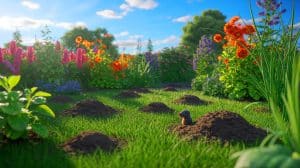 « Attention aux taupes » : ces créatures invisibles ravagent les pelouses à l’automne, voici pourquoi Illustration de l'activité accrue des taupes en fin d'été dans les jardins.