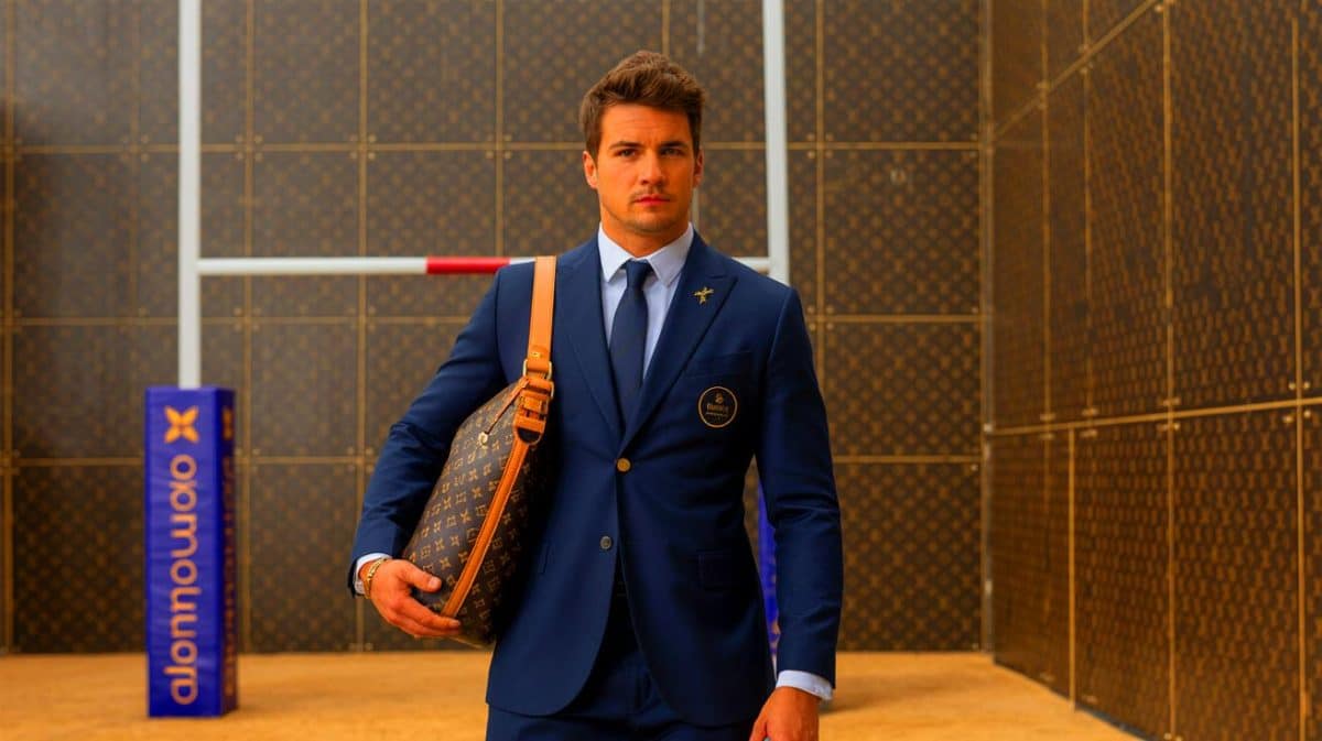 « Antoine Dupont refuse d’être un panneau publicitaire » : la star du rugby recadre son rôle d’ambassadeur Louis Vuitton Illustration de l'engagement d'Antoine Dupont comme ambassadeur de Louis Vuitton au Japon.