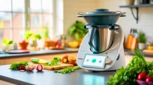 Cette astuce sur le Thermomix TM7 permet d’économiser 300€ et suscite une réaction violente des concurrents Illustration de la démonstration à domicile du Thermomix TM7 par un conseiller Vorwerk.