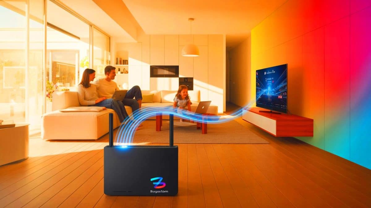 Illustration de l'offre de fibre optique rapide et abordable de Bouygues Telecom.