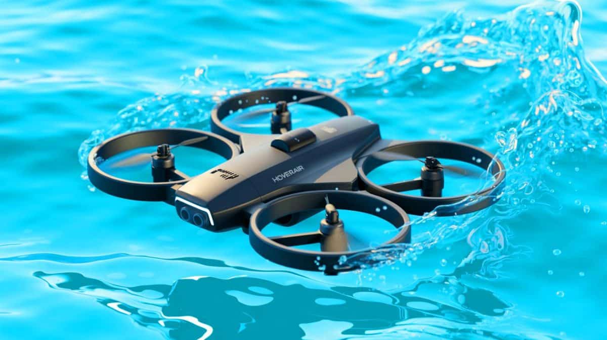 « Un drone étanche en titane arrive sur le marché » : le HoverAir Aqua américain révolutionne la prise de vue en milieu aquatique Illustration de l'HoverAir Aqua, un drone aquatique révolutionnaire conçu pour capturer des images en milieu marin.