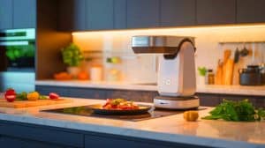 Illustration de l'innovation technologique du robot de cuisine Tineco CHIERE ONE Biz.