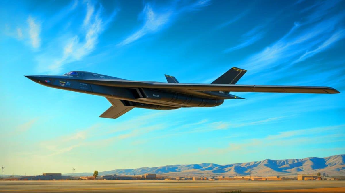 « Le bombardier furtif B-21 prend forme » : une prouesse technologique appelée à devenir la pièce maîtresse de l’arsenal américain Illustration de l'arrivée du deuxième B-21 Raider sur la base Edwards pour des essais en vol.