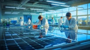 Illustration de l'avancée suédoise dans la production de carburants solaires durables utilisant des métaux courants.