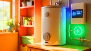 Illustration de la programmation d'un chauffe-eau pour fonctionner durant les heures creuses.