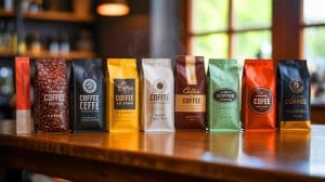 Illustration de l'évaluation des marques de café par 60 Millions de consommateurs pour garantir la sécurité des consommateurs.