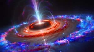Illustration de l'impact potentiel des trous noirs géants sur l'habitabilité des galaxies spirales.