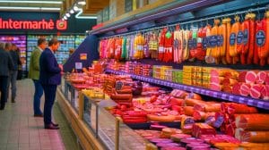 Illustration de l'offre spéciale charcuterie proposée par Intermarché pour soutenir les producteurs locaux.
