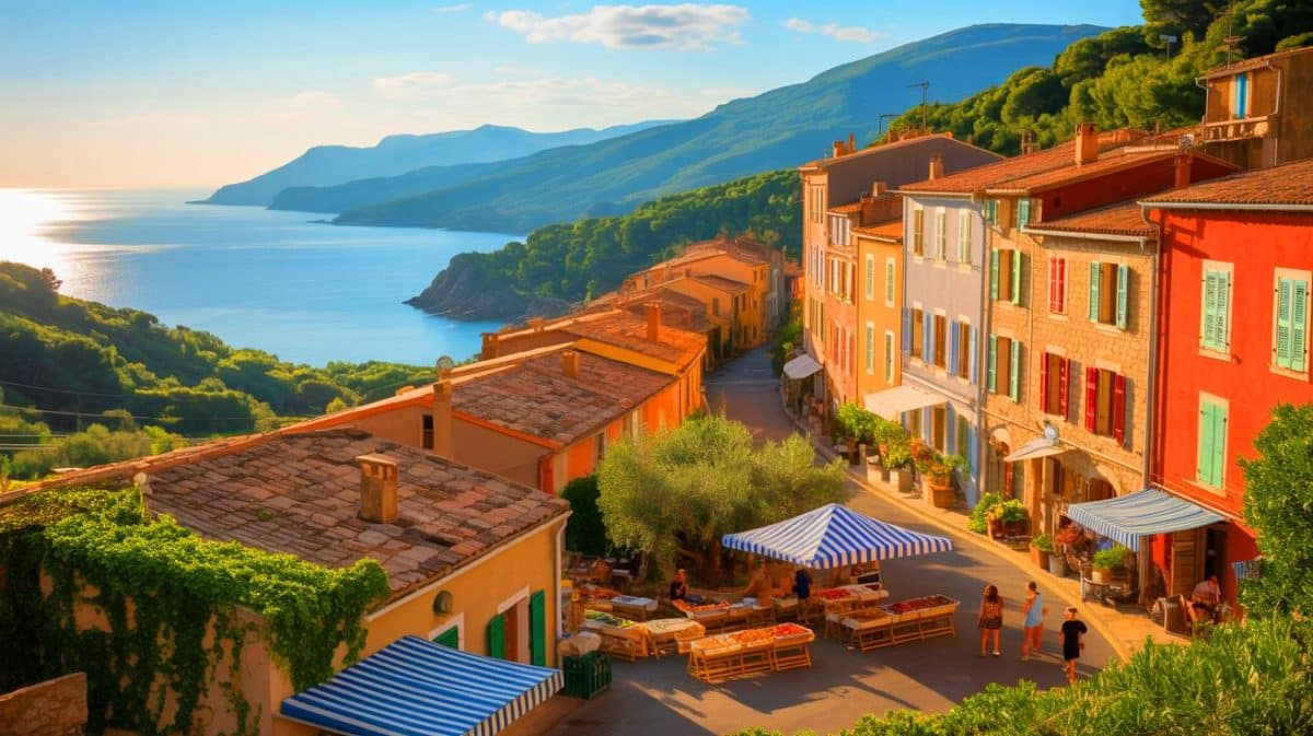 Illustration de l'authenticité préservée d'une ville corse entre tradition et modernité.