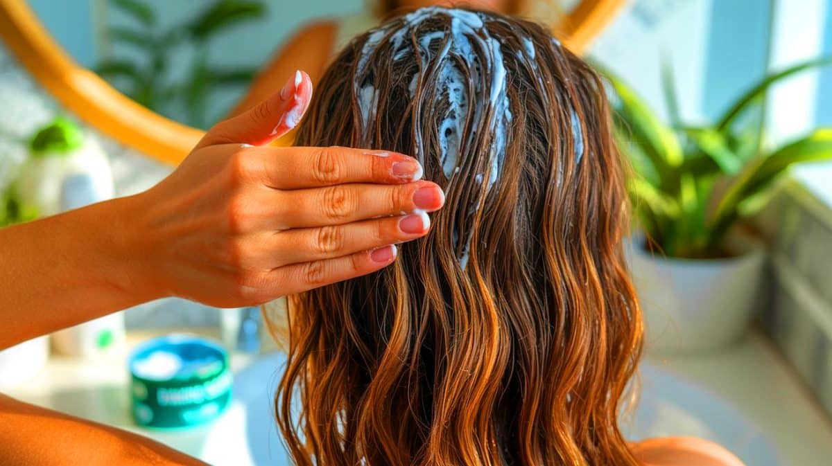 Découvrez le remède miracle : 3 jours pour faire disparaître vos cheveux gris grâce à un ingrédient secret Illustration de l'utilisation du bicarbonate de soude pour atténuer les cheveux blancs.