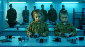 « Des enfants fabriquent les drones russes » : 20 000 mineurs ukrainiens arrachés à leurs familles pour l’effort militaire Illustration de l'enlèvement d'enfants ukrainiens pour des formations militaires en Russie.