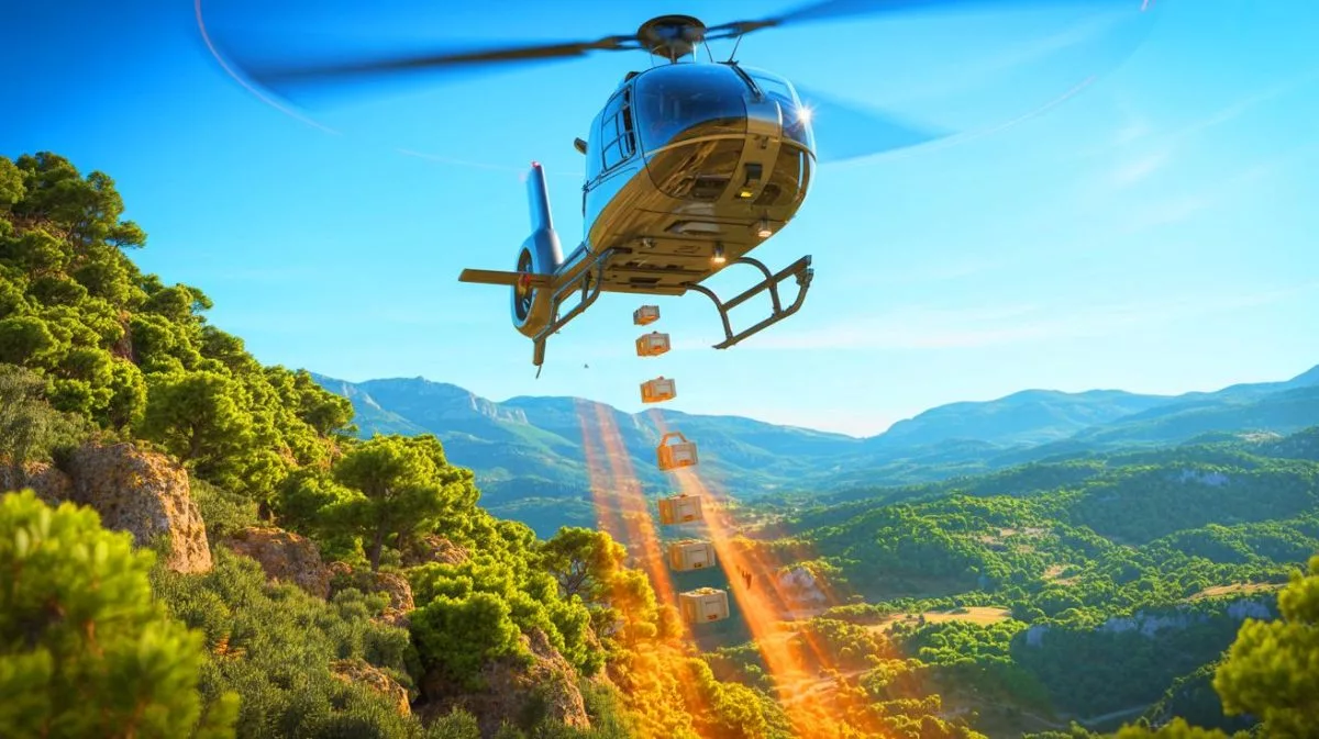 Illustration de la rumeur des vipères larguées par hélicoptère en Occitanie.