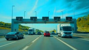 Illustration de l'impact des péages en flux libre sur les automobilistes et les conséquences financières en cas de non-paiement.