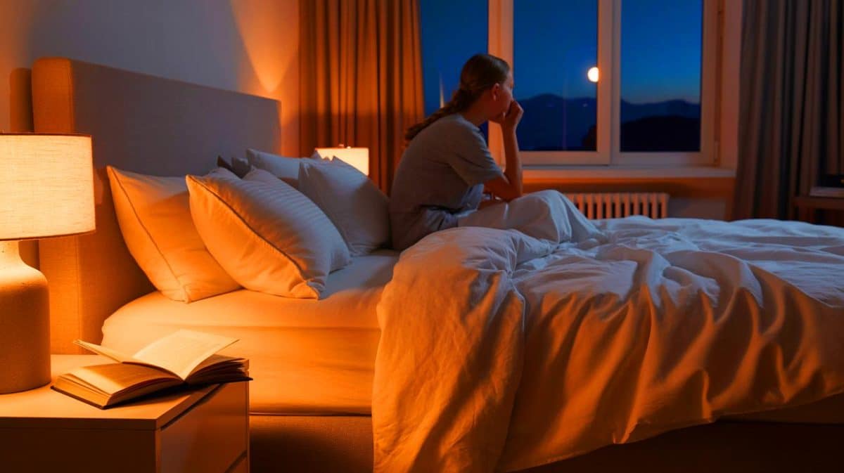 Illustration de la technique des 20 minutes pour améliorer le sommeil.