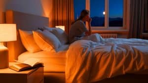 Illustration de la technique des 20 minutes pour améliorer le sommeil.