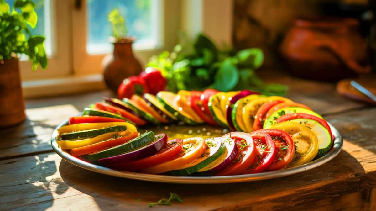 « Tian de légumes fondant : la recette réconfortante qui sauve les repas d’été » : le plat simple qui met tout le monde d’accord Illustration de la préparation traditionnelle d'un tian de légumes provençal.