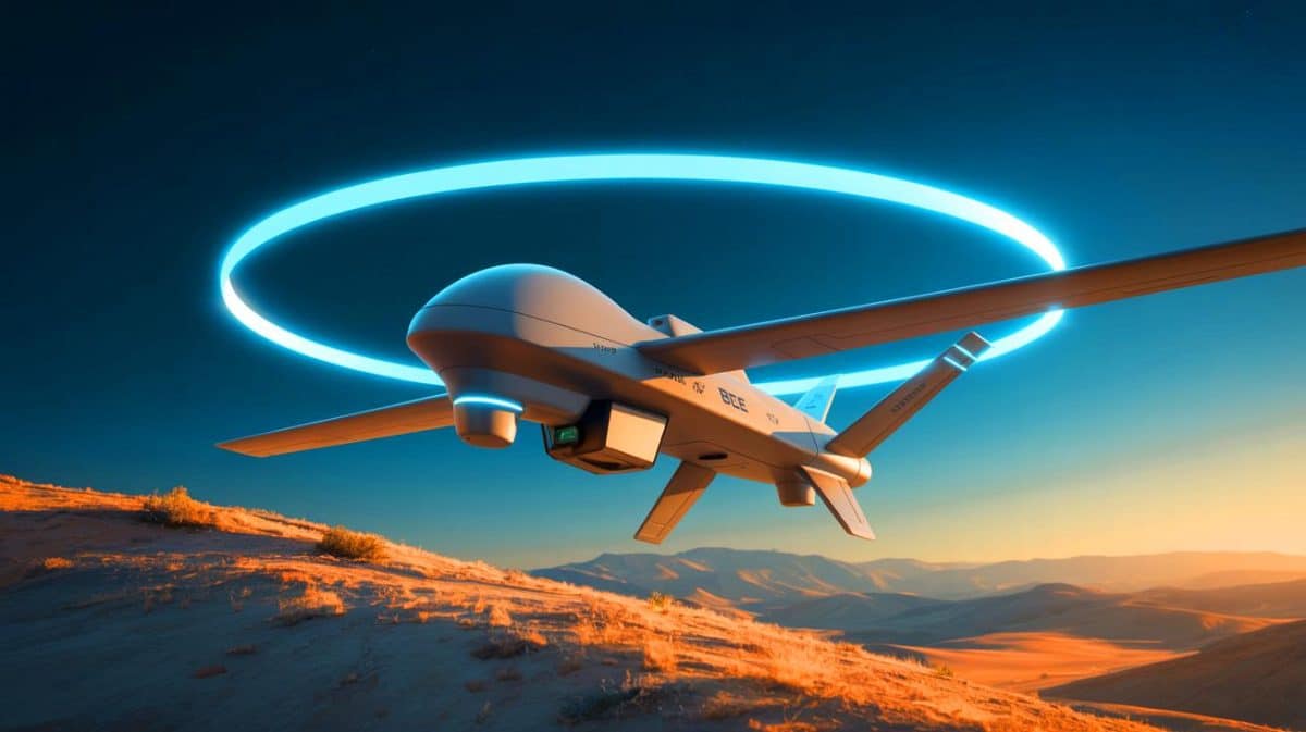 « Le drone eBee TAC entre dans l’arsenal US » : la certification Blue UAS du Pentagone place AgEagle au cœur des opérations sensibles Illustration de la certification Blue UAS du drone eBee TAC d'AgEagle par le Département de la Défense des États-Unis.