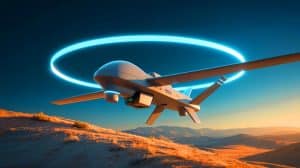 Illustration de la certification Blue UAS du drone eBee TAC d'AgEagle par le Département de la Défense des États-Unis.