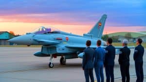 Illustration de la commande d'Eurofighter par l'Espagne et l'Italie pour soutenir l'industrie aéronautique européenne.