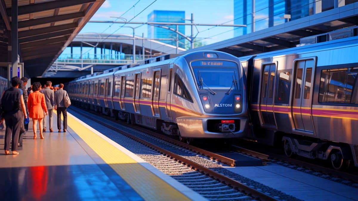 « Le champion français du rail promet +2000 % de rendement » : ses rames vont transformer le réseau vieillissant du New Jersey Illustration de la modernisation du réseau ferroviaire du New Jersey avec les nouvelles rames Alstom.