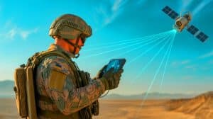 Illustration de la collaboration entre la DARPA et Q-CTRL pour développer des systèmes de navigation quantique résilients.
