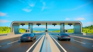 Illustration de la fluidité du trafic grâce aux péages à flux libre.