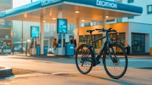 « Le vélo électrique pas cher de Decathlon » : l’alternative immédiate face à la flambée du carburant pour des milliers d’automobilistes Illustration de la nouvelle gamme de vélos électriques lancée par Decathlon pour une mobilité urbaine durable.