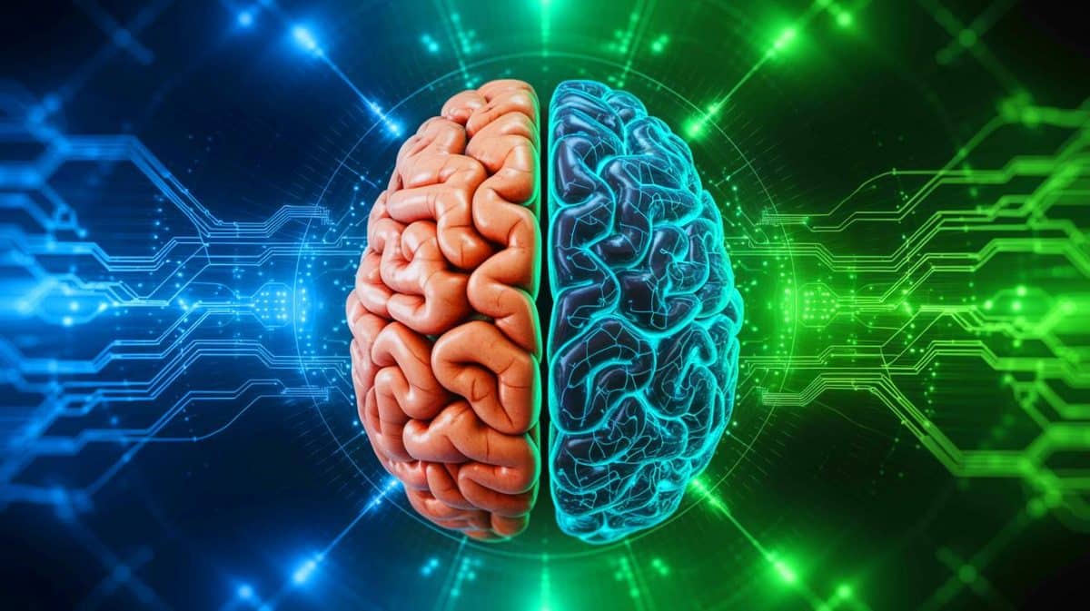Illustration de l'influence des intelligences artificielles sur le langage humain.